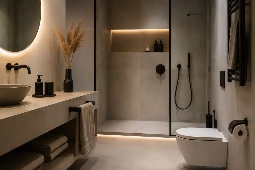 >Badkamer trends 2026: 9 luxe ideeën voor een warme en moderne badkamer